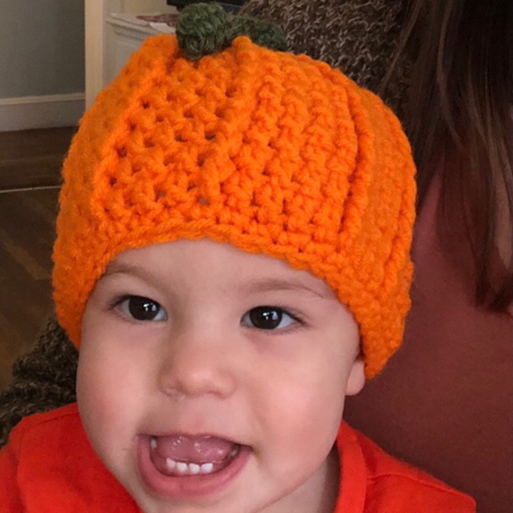 Unisex Pumpkin orange beanie hat